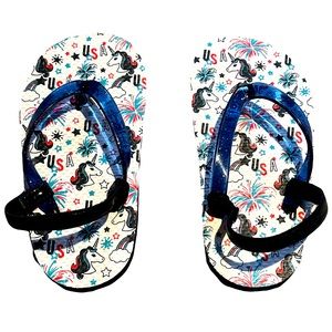 Size 8/9 toddler patriotic flip flops